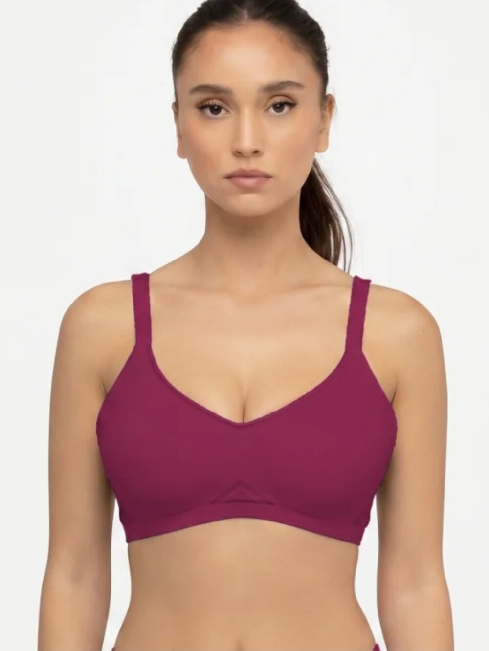 Underoutfit The Pureshape Bra Wireless Dark Cherry Womens Size Large NWOT